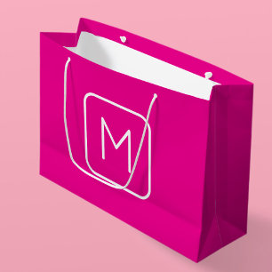 Enkel och modern monogramstart Rosa och vit