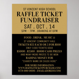 Enkel och modern, Raffle Biljett Fundraiser-händel Poster