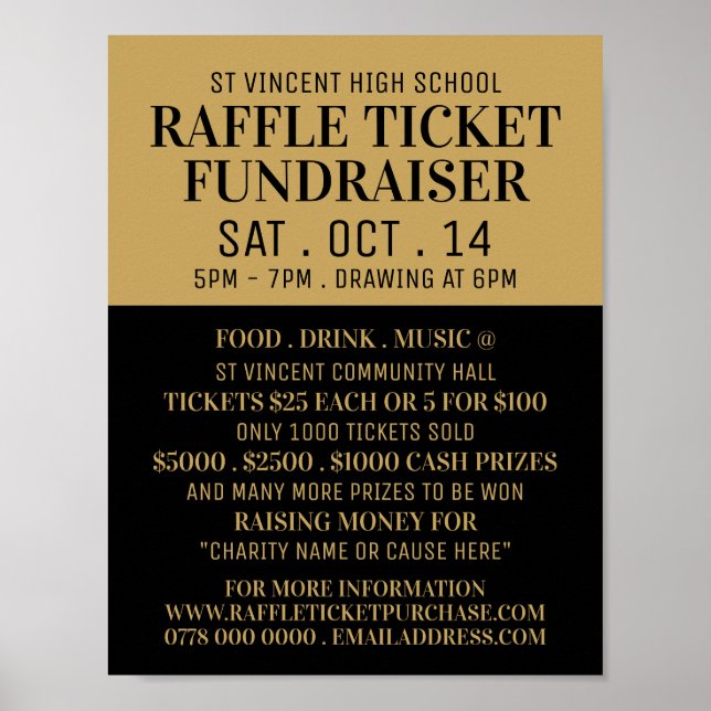 Enkel och modern, Raffle Biljett Fundraiser-händel Poster (Framsidan)