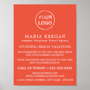 Enkel och modern reklam från resebyrån poster