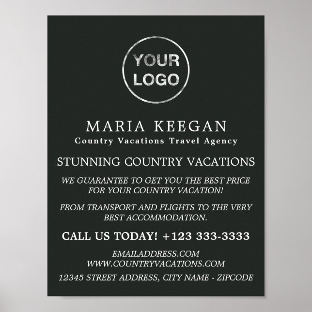 Enkel och modern reklam från resebyrån poster (Framsidan)