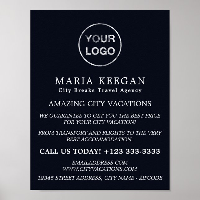 Enkel och modern reklam från resebyrån poster (Framsidan)