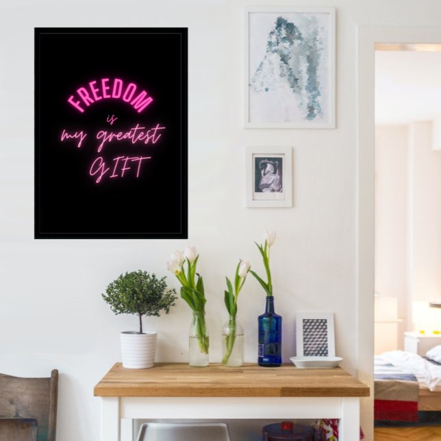 Enkel och motiv med nyare rosa-typografi poster (Skapare uppladdad)