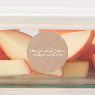 Enkel och ren cirkulär Kraft-etikett Klistermärke