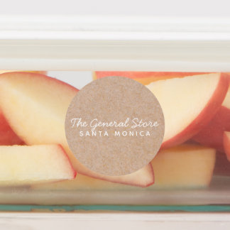 Enkel och ren cirkulär Kraft-etikett Klistermärke