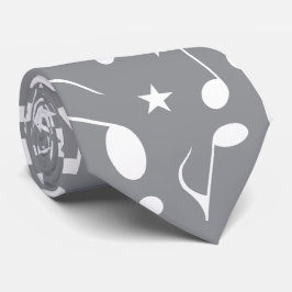 Enkel och Roligt Vitt Musik noter på Grått Slips