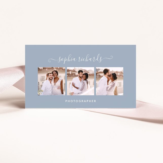 Enkel och Snyggt | Tre fotofotografer Visitkort (Skapare uppladdad)