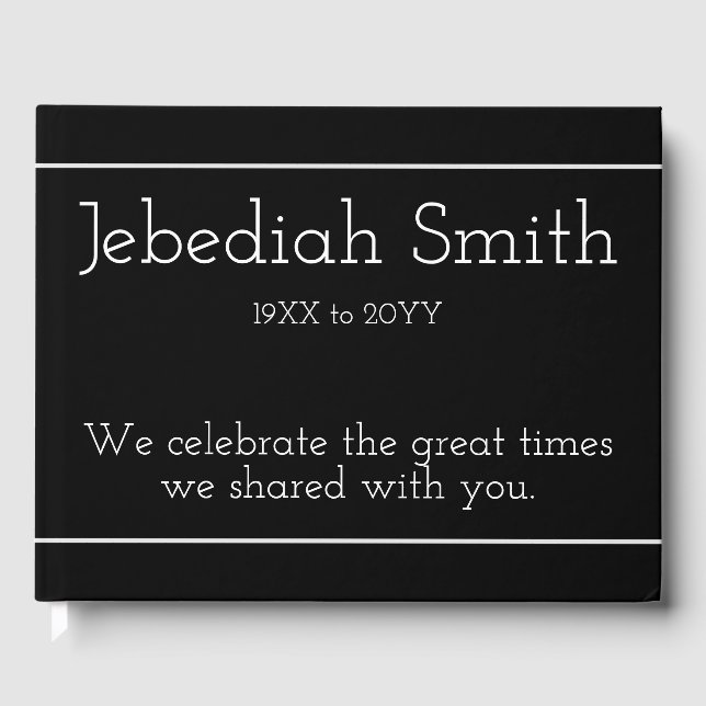 Enkel och sorgfull sympati för gästboken gästböcker (Framsida)