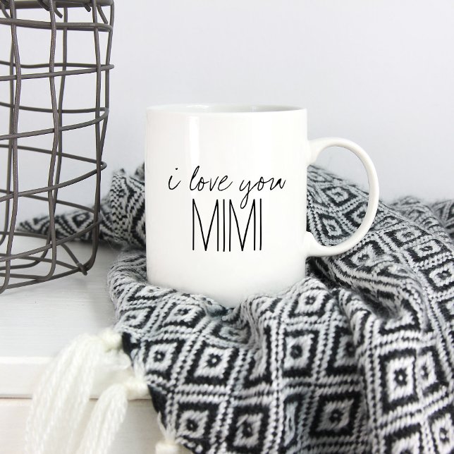 Enkel och söt Personlig I Kärlek You Mimi Kaffemugg (Skapare uppladdad)