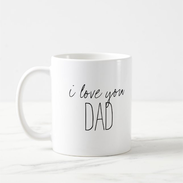 Enkel och söt Personlig I Kärlek You Pappa Kaffemugg (Vänster)