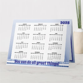 Enkel och tyst kalender för 2025-mappat kort