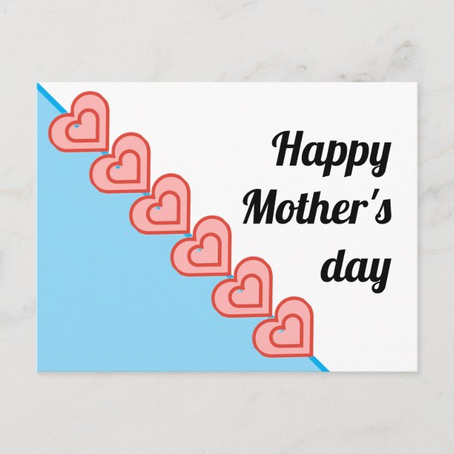 Enkel och vacker med hjärta vykort (Framsida)