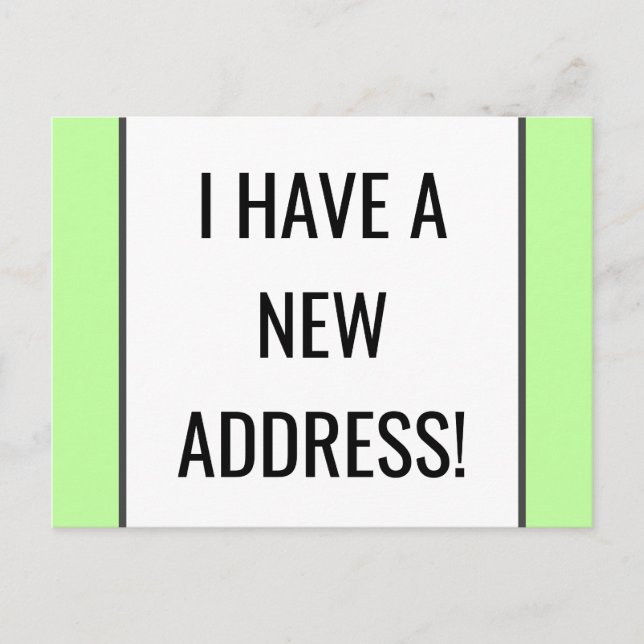 Enkel, ödmjuk och enkel vykort för ny adress (Framsida)