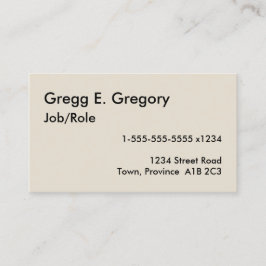 Enkel, ödmjuk och Mini Visitkort