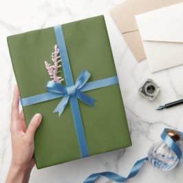 Enkel Olivgrön Färgnyans Presentpapper