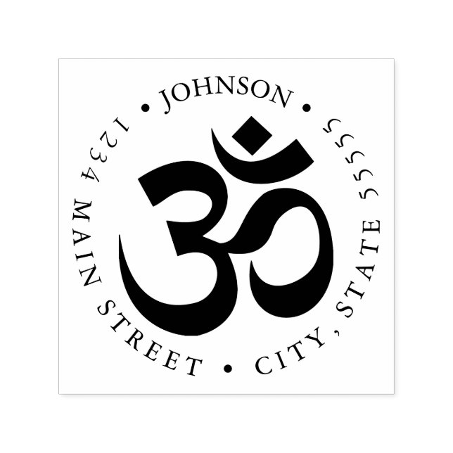 Enkel om symbolreturetikett självfärgande stämpel (Design)