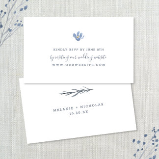 Enkel online för Dusty Blue Flower Tilläggskort