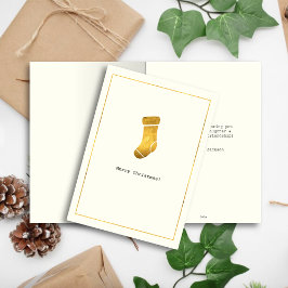 Enkel Önskemål ・ Minimalistisk Guld-jakt Helgkort