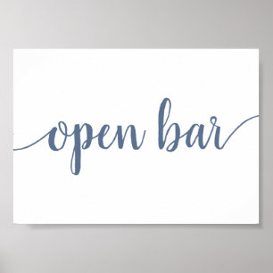 Enkel öppen Pub Vänsterblå valfri händelselogg Poster