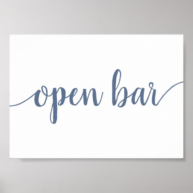 Enkel öppen Pub | Vänsterblå valfri händelselogg Poster (Framsidan)