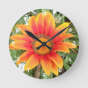 Enkel orange blomma rund klocka