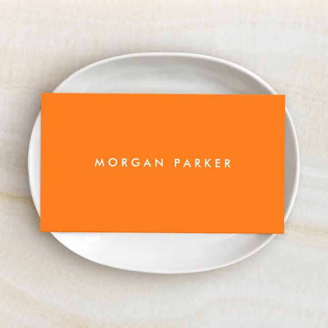 Enkel Orange för modern Professionell Visitkort (Minimalistic Orange Business Card)