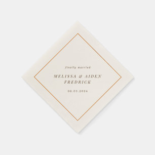 Enkel Orange Gren hösten Bröllop Pappersservett