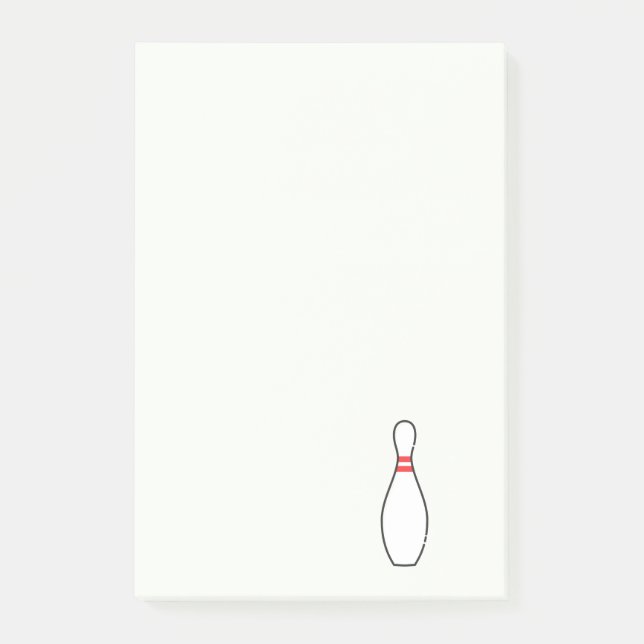 Enkel orange illustrationbowling post-it block (Framsida)