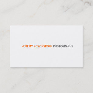 Enkel orange textvisitkort visitkort