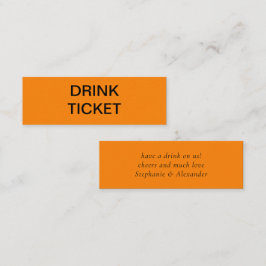 Enkel Orange till hösten Nylott Bröllop Drink Bilj Mini Visitkort