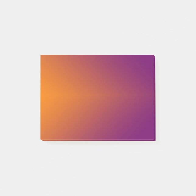 Enkel orange till lilor post-it block (Framsida)