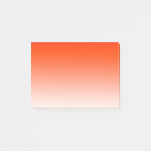 Enkel orange till vit post-it block (Framsida)