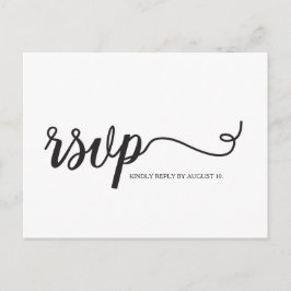 Enkel OSA Bröllop-typografi Inbjudan Vykort