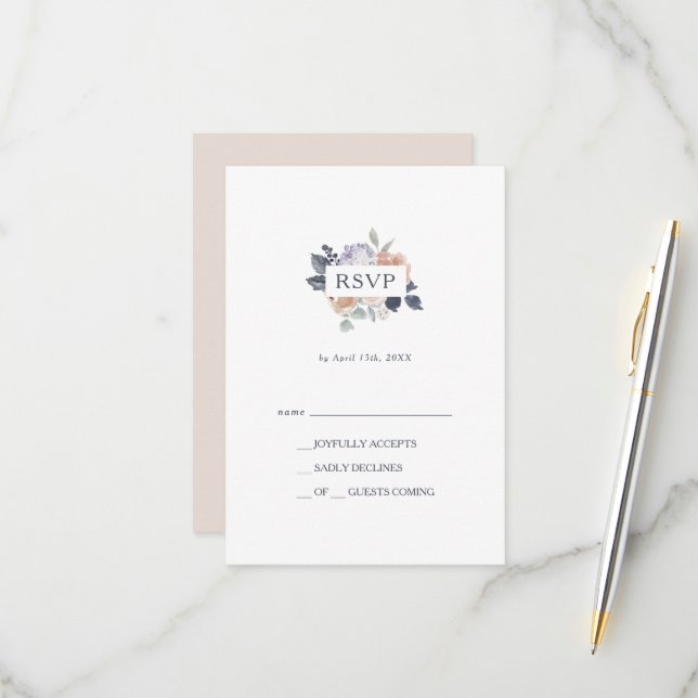 Enkel OSA kort för Rustic Blommigt (Fram/Back In Situ)