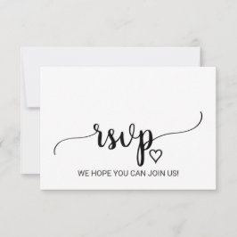 Enkel OSA kort för Svart Calligraphy Sång-begäran