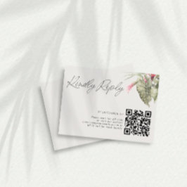 Enkel OSA kort för Tropical Blommigt QR-kod