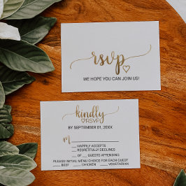 Enkel OSA kort för val av Guld Calligraphy-meny