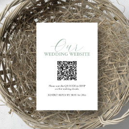 Enkel OSA kort på Bröllop webbplats med QR-kod