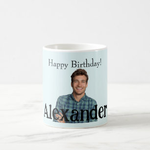 Enkel överföring av foto Lägg till Namn Grattis på Kaffemugg