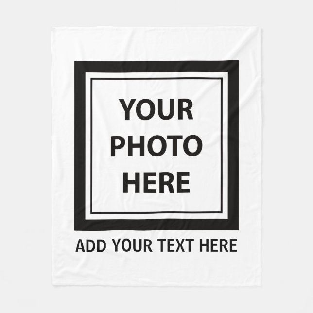 Enkel överföring av foto och lägg till text fleecefilt (Framsidan)