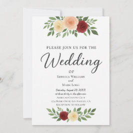 Enkel överläggningsinbjudan för fotobröllop inbjudningar