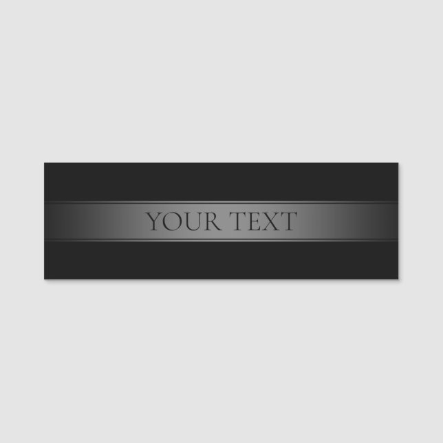 Enkel övertoning av Elegant Rand redigerbar Färg Namnbricka (Framsida)