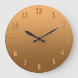 Enkel övertoning, färgfull Golden Stor Klocka