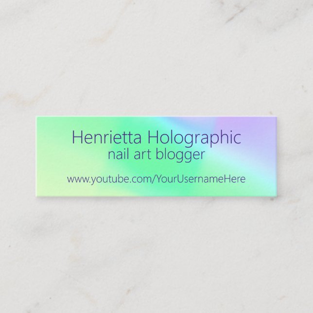 Enkel övertoning mini visitkort (Framsida)