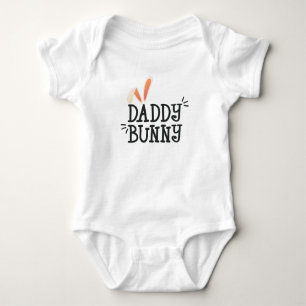 Enkel pappa Bunny Påsk Typografi Bodykostym T Shirt