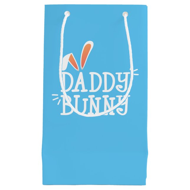 Enkel pappa Bunny Påsk Typografi | Gift Bag (Framsidan)