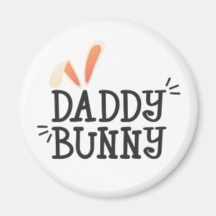 Enkel pappa Bunny Påsk Typografi Magnet