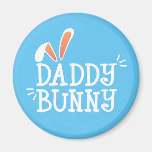 Enkel pappa Bunny Påsk Typografi Magnet