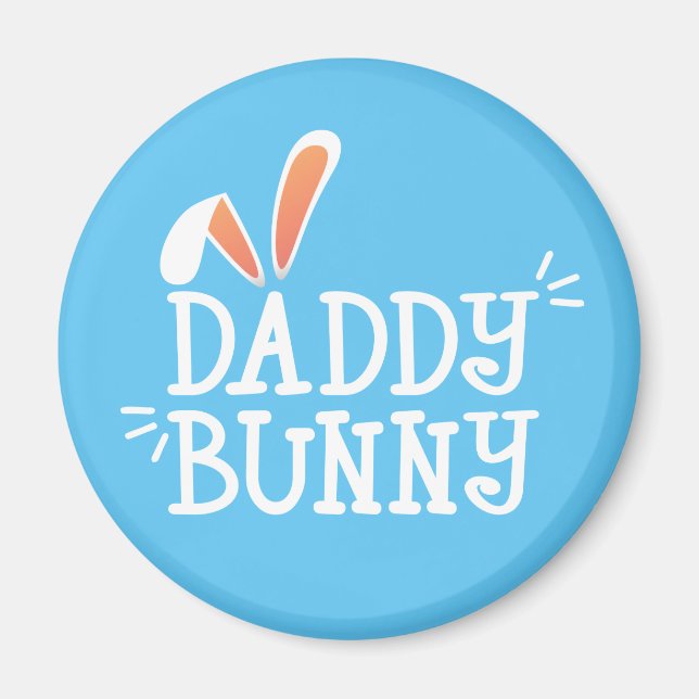 Enkel pappa Bunny Påsk Typografi | Magnet (Framsidan)