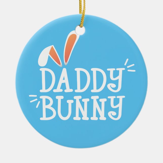 Enkel pappa Bunny Påsk Typografi | Ornament (Framsidan)